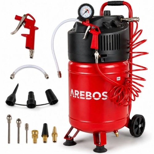 Arebos compressore aria 30l - compressore,